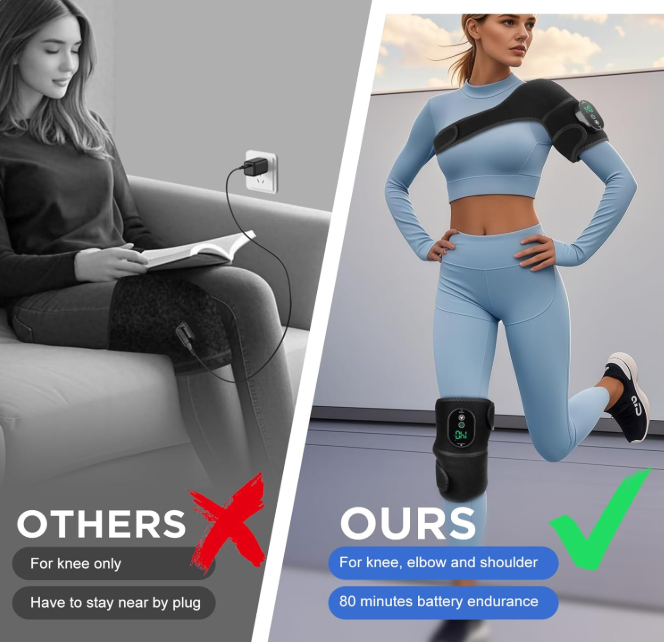 Masajeador de rodilla con calefactor