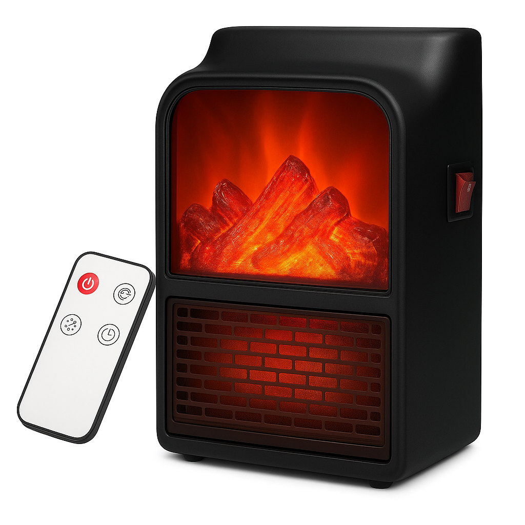 Calefactor 2025 chimenea con mando 1000 Watts